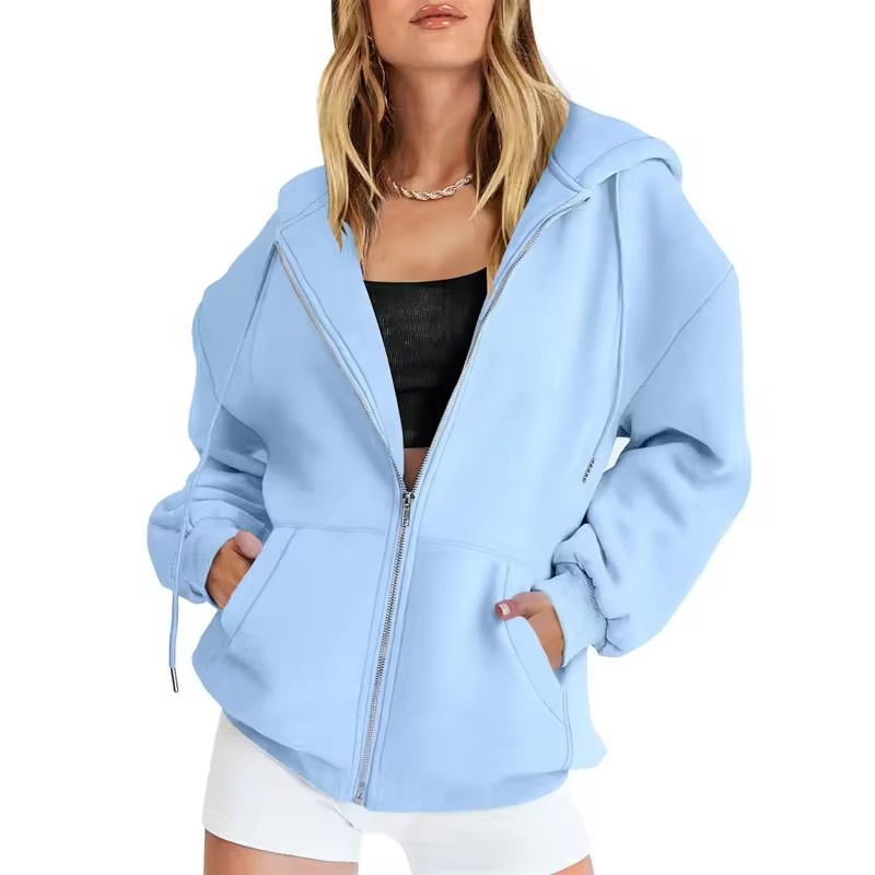 Women'S Fashion Zip Up Hoodies - 봄 가을 패션 지퍼 여성 후드