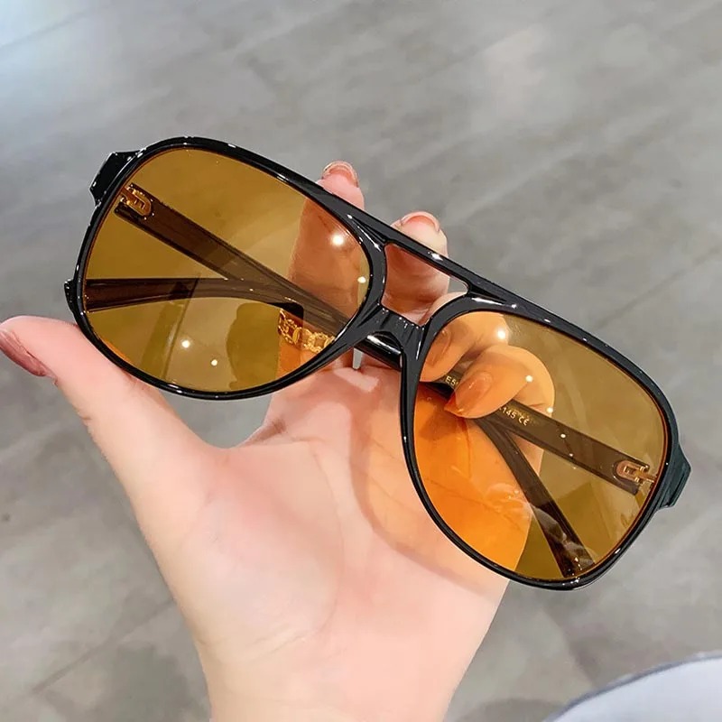 Women'S Fashion Eyewear - 남성용 여성용 레트로 선글라스 대형 프레임