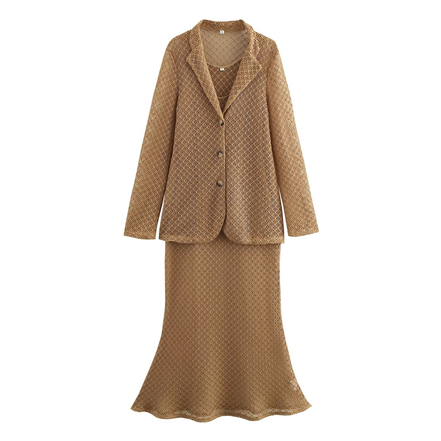 Longline Cardigan Knit - 2025 이른 봄 새로운 유럽 패션