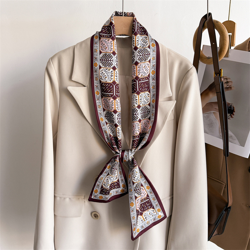 Women'S Fashion Layering - 12*145cm 소형 신상 더블 레이어 실크