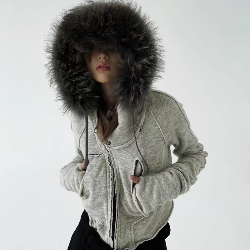 Women'S Fashion Zip Up Hoodies - 여성용 집업 스웨트 셔츠, 캐주얼 퍼