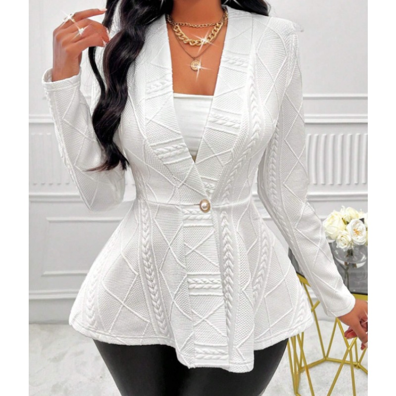 Women'S Fashion Blazer - 패션 우아한 딥 V넥 가디건 여성