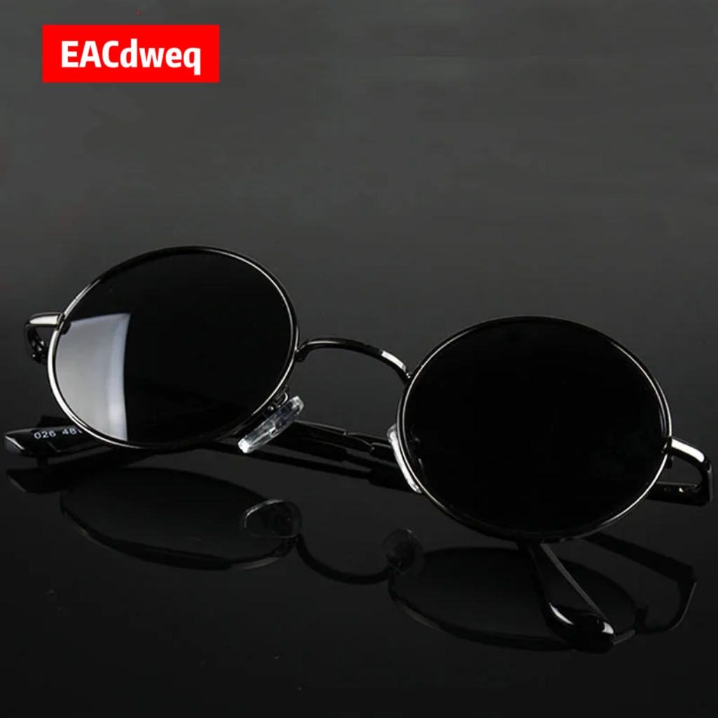 Women'S Fashion Eyewear - 레트로 빈티지 라운드 선글라스 남성 브랜드