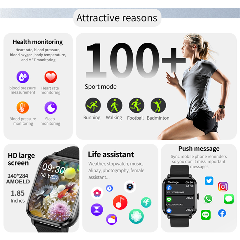 새로운 여성 스마트 시계 GPS 나침반 스포츠 시계 남 - Women Fashion Zone 리뷰 및 가격