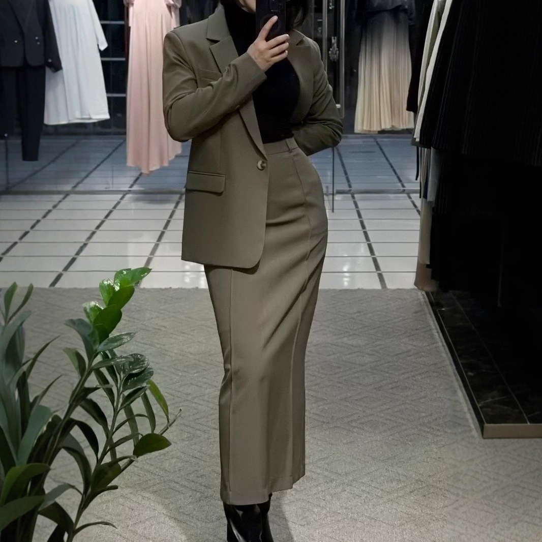 올링젤틀 스커트 수트 여성용 투피스 세트 수트 패션 스 - Women'S Fashion Blazer 리뷰 및 가격