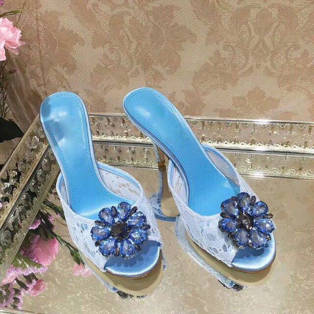 다이아몬드 플라워 하이힐 레이스 슬리퍼, 섹시한 핍 토 - Floral Summer Dress 리뷰 및 가격