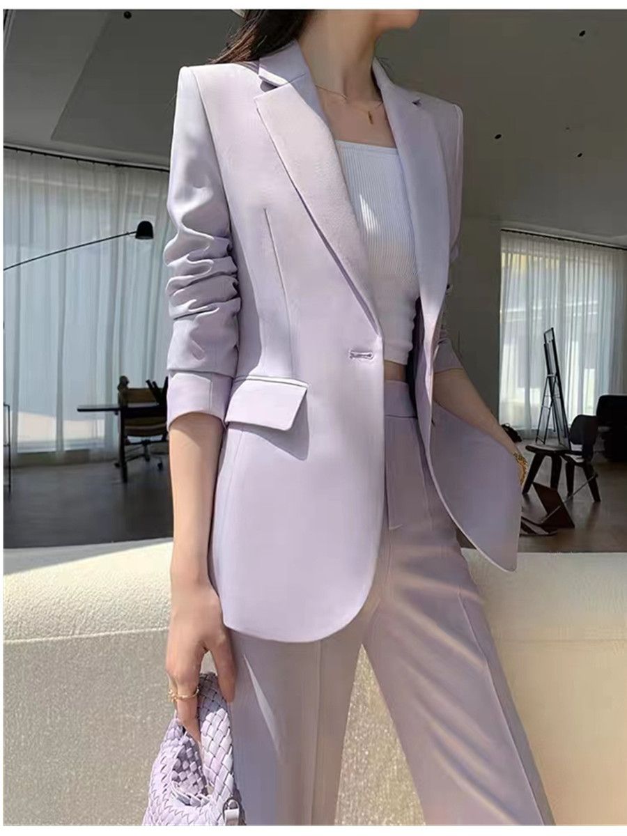 올링엔틀 퍼플 여성용 투피스 수트 원버튼 패션 블레이저 - Women'S Fashion Blazer 리뷰 및 가격