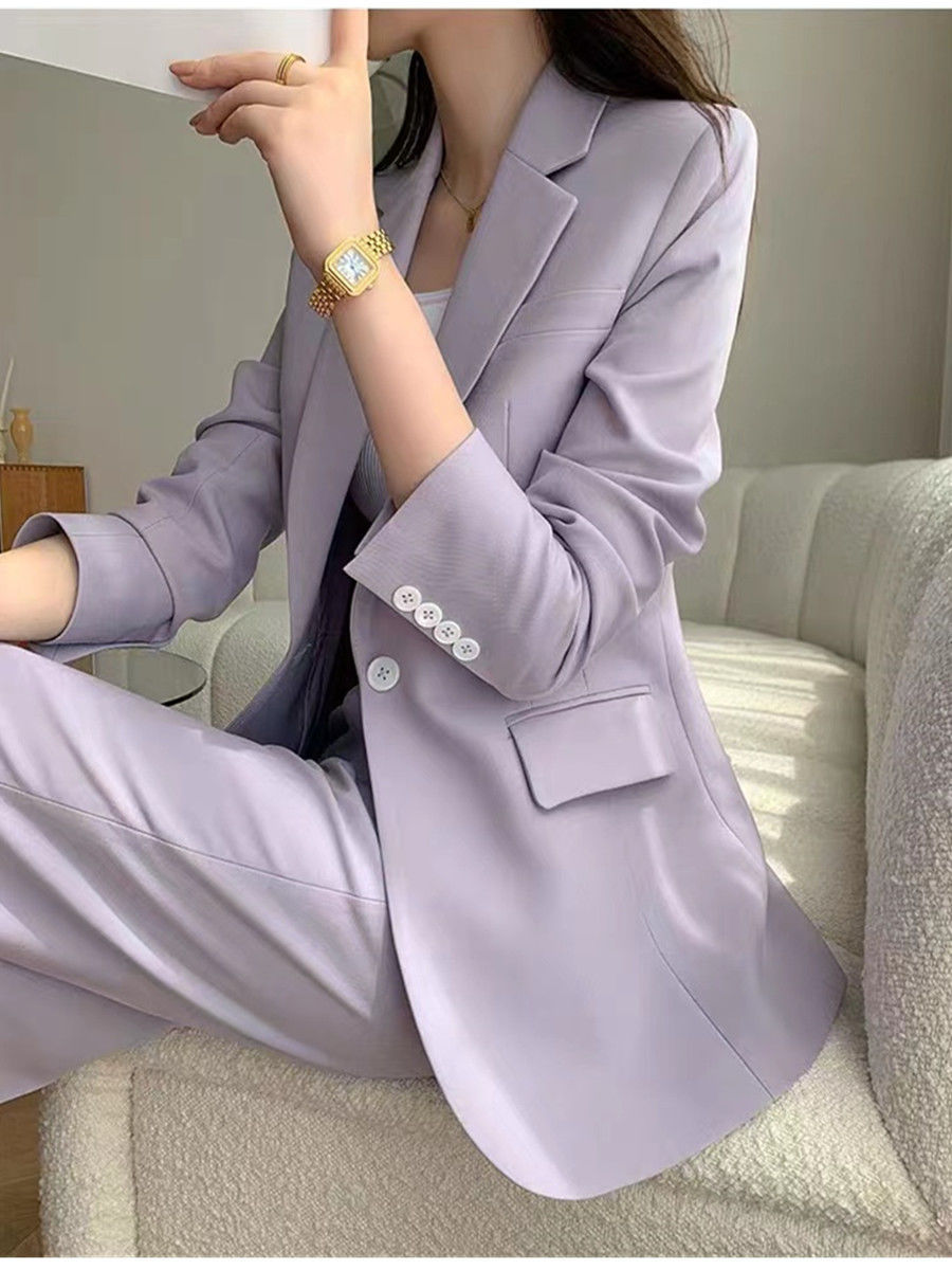 올링엔틀 퍼플 여성용 투피스 수트 원버튼 패션 블레이저 - Women'S Fashion Blazer 리뷰 및 가격
