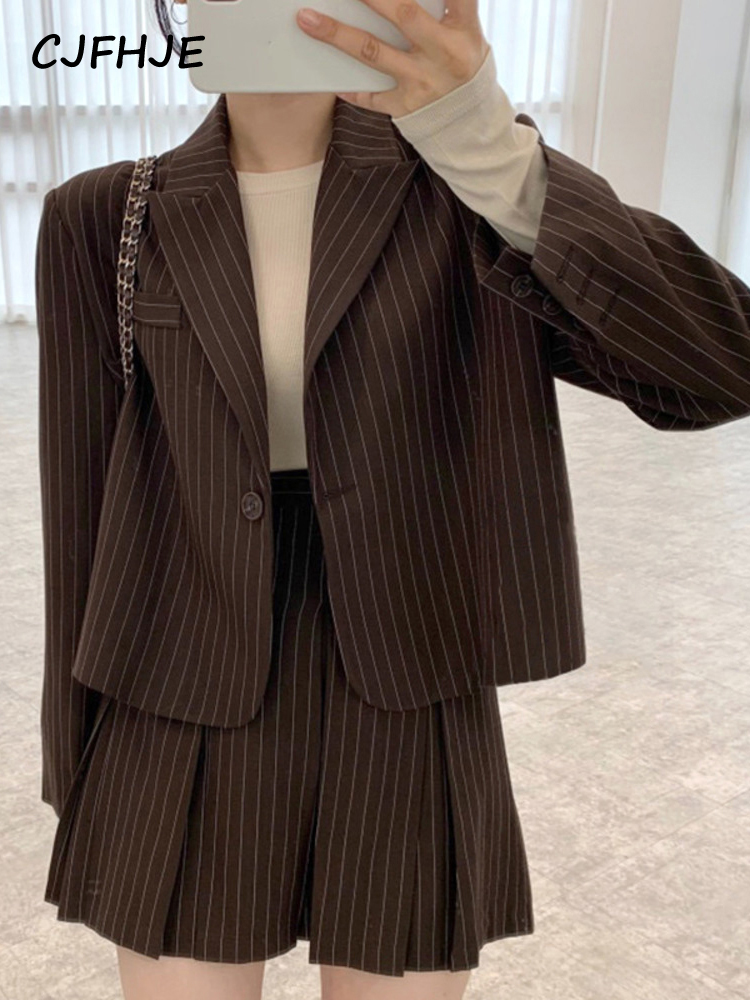 CJFHJE 여성용 스트라이프 블레이저, 노치 싱글 브 - Women'S Fashion Blazer 리뷰 및 가격
