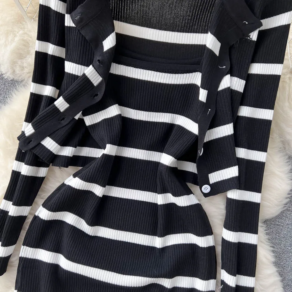 한국어 스위트 히트 컬러 패치워크 스트라이프 스파게티  - Longline Cardigan Knit 리뷰 및 가격