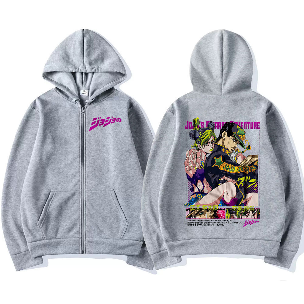 애니메이션 죠죠의 기묘한 모험 지퍼 후드티 쿠죠 죠타로 - Women'S Fashion Zip Up Hoodies 리뷰 및 가격