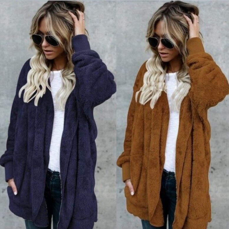 따뜻한 플러시 인조 모피 코트 양면 착용 가능한 부드러 - Sherpa Coat Women 리뷰 및 가격