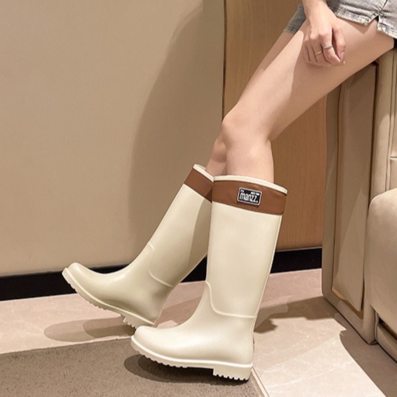여성용 레인부츠 패션 니하이 고무부츠 야외 방수 정원  - Women'S Fashion Rain Boots 리뷰 및 가격