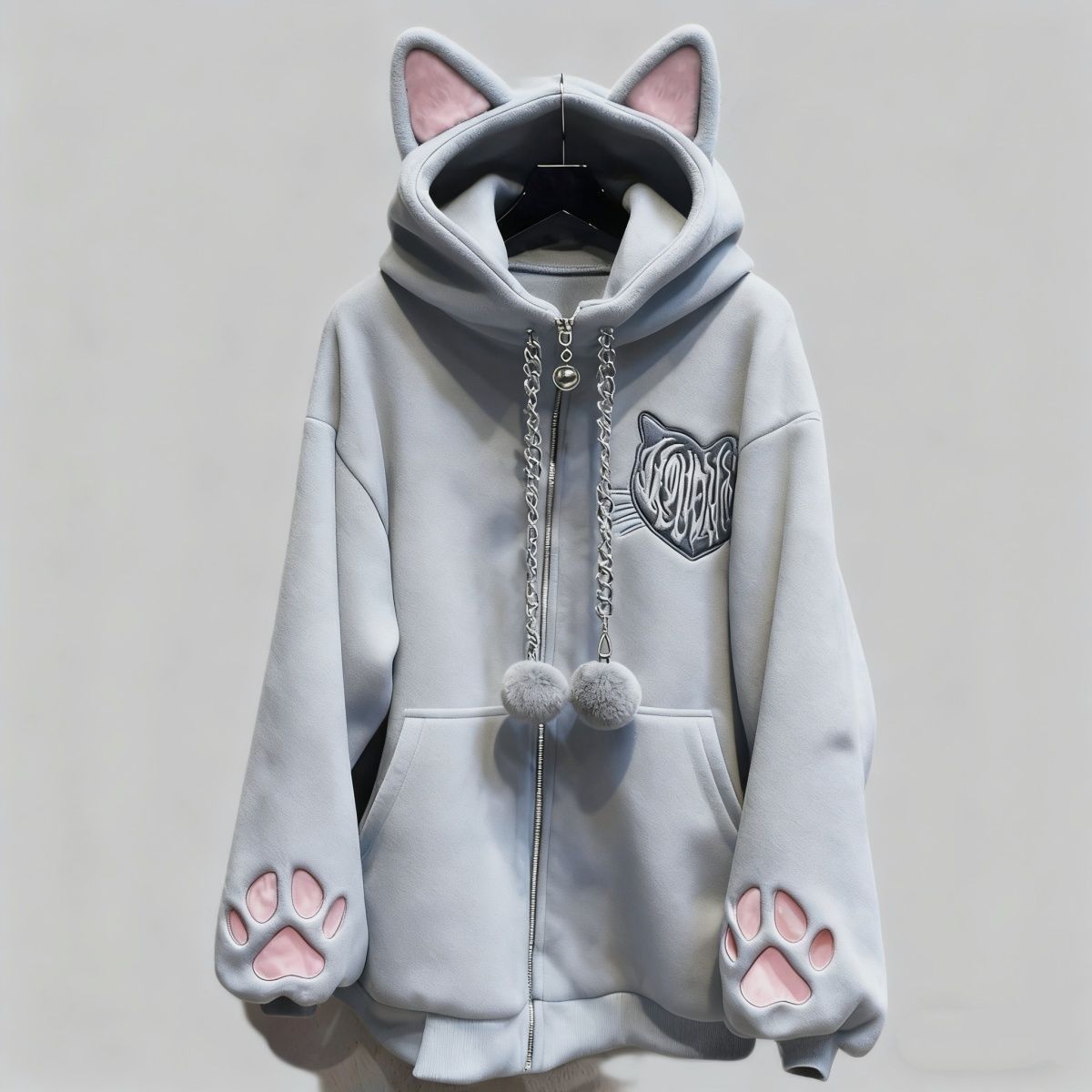 하라주쿠 펑크 고딕 애니메이션 스타일 고양이 귀 후드  - Women'S Fashion Zip Up Hoodies 리뷰 및 가격