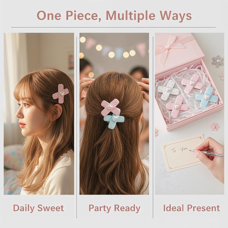 2Pcs 한국 패션 카와이 헤어 클립 세트 하라주쿠 Y - Women'S Y2K Fashion Aesthetic 리뷰 및 가격
