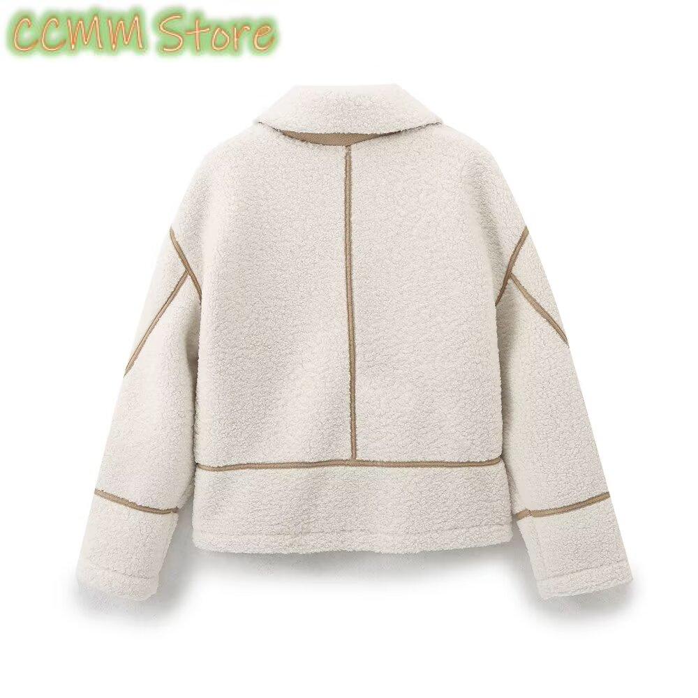 새로운 스타일 옷깃 지퍼 셰르파 재킷 여성 겨울 패션  - Sherpa Coat Women 리뷰 및 가격