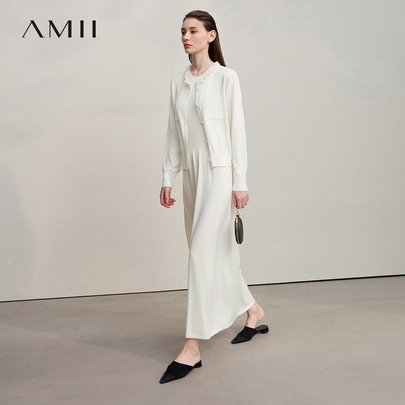 AMII 미디 드레스 2026 가을 신상 니트 가디건  - Longline Cardigan Knit 리뷰 및 가격