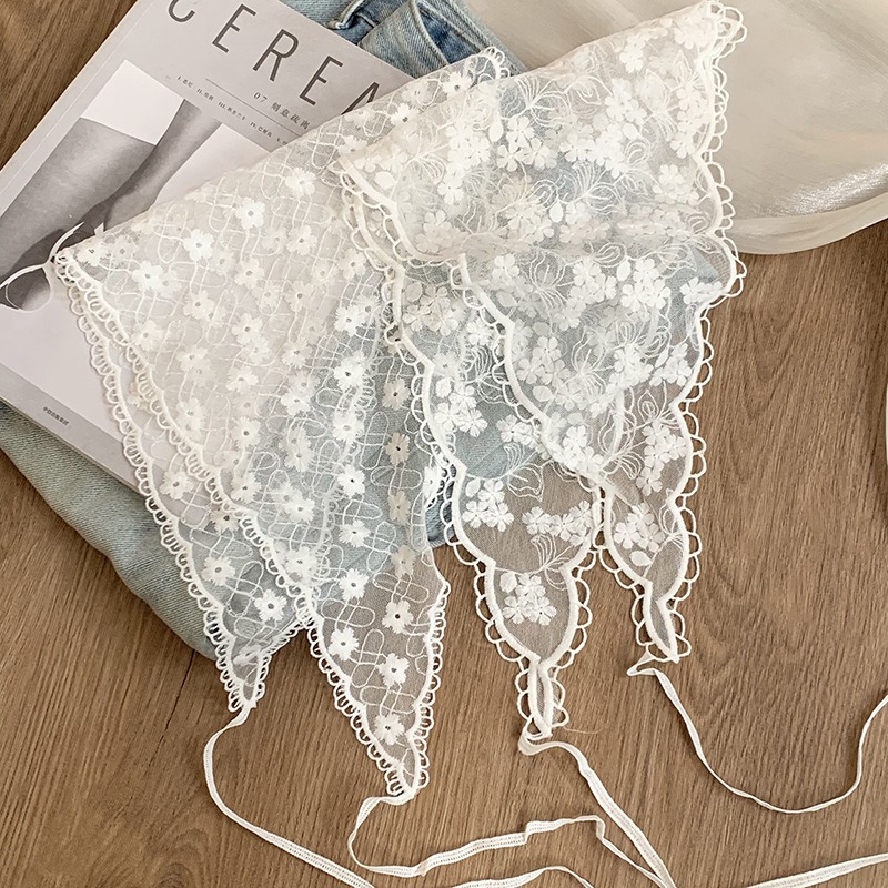 레이스 스카프 다기능 프랑스 헤어밴드 헤어밴드 삼각형  - Corset Top Boned 리뷰 및 가격