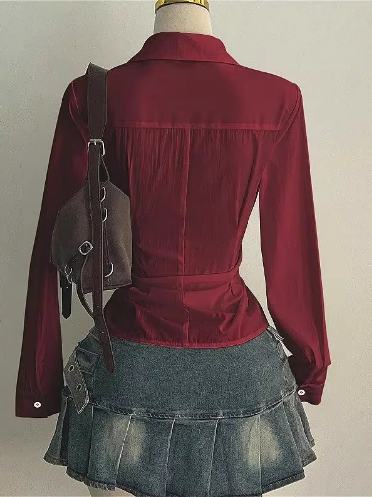 패션 긴팔 블라우스 섹시한 여성 슬림핏 셔츠 v 넥 하 - Women'S Y2K Fashion Aesthetic 리뷰 및 가격