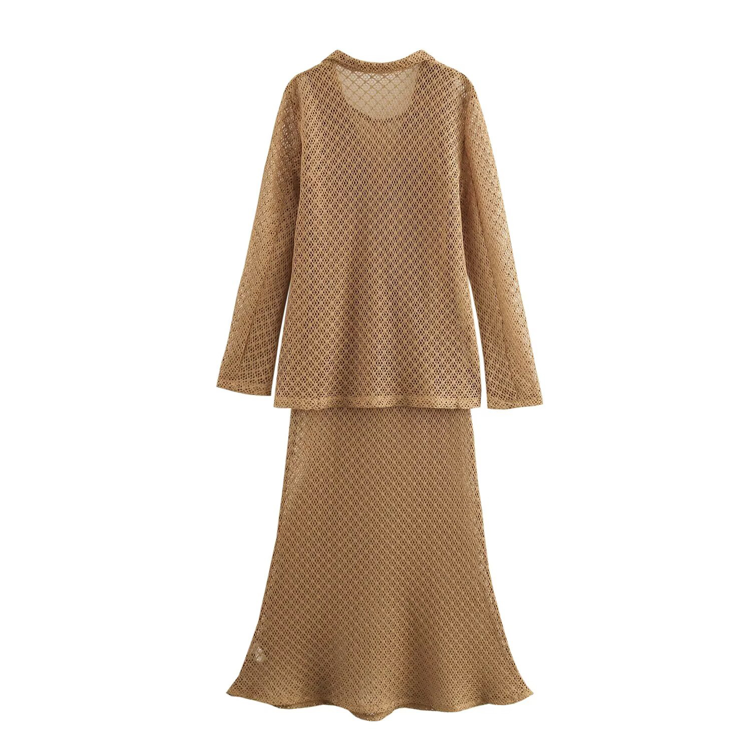 2025 이른 봄 새로운 유럽 패션 다목적 속이 빈 양 - Longline Cardigan Knit 리뷰 및 가격