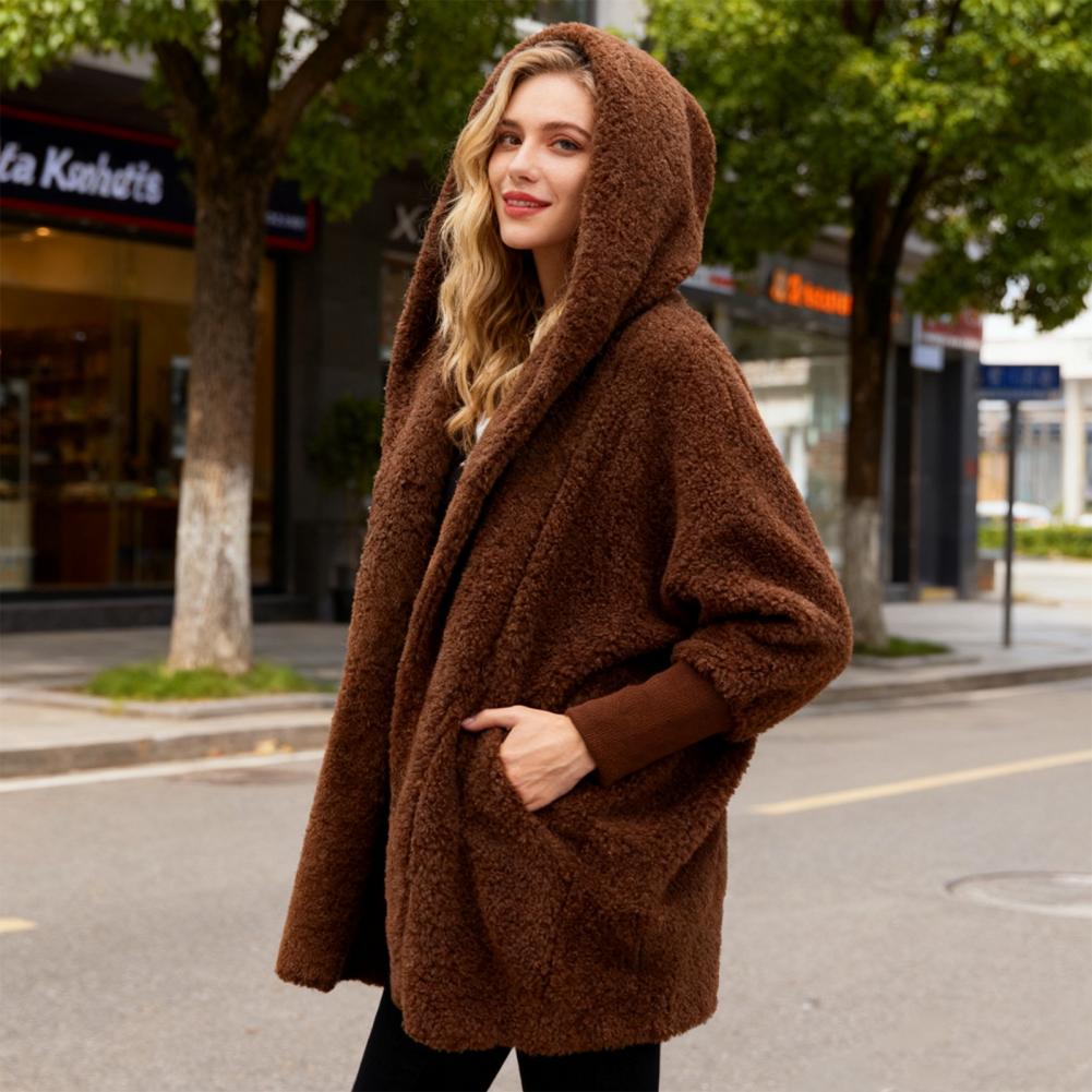여성용 폴리에스터 코트 여성용 퍼지 후드 가디건 오버사 - Sherpa Coat Women 리뷰 및 가격