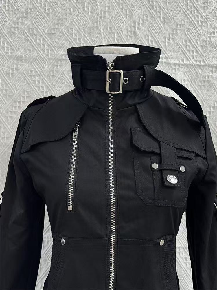 Y2K 고딕 블랙 슬림 더블 지퍼 후드티 여성용 Y2K - Women'S Fashion Zip Up Hoodies 리뷰 및 가격