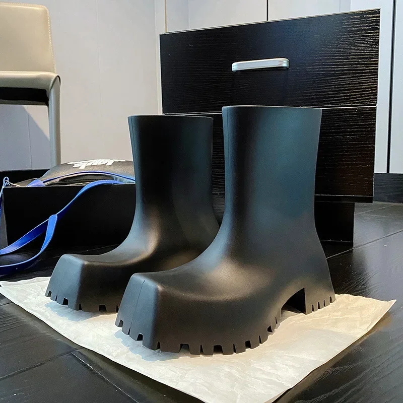 고품질 부드러운 가죽 PU 발목 부츠 여성 패션 방수  - Women'S Fashion Rain Boots 리뷰 및 가격