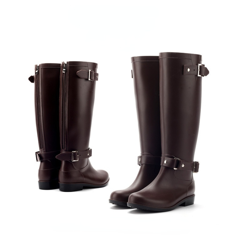 여성용 방수 작업 고무 부츠, 백 지퍼, 라운드 토,  - Women'S Fashion Rain Boots 리뷰 및 가격