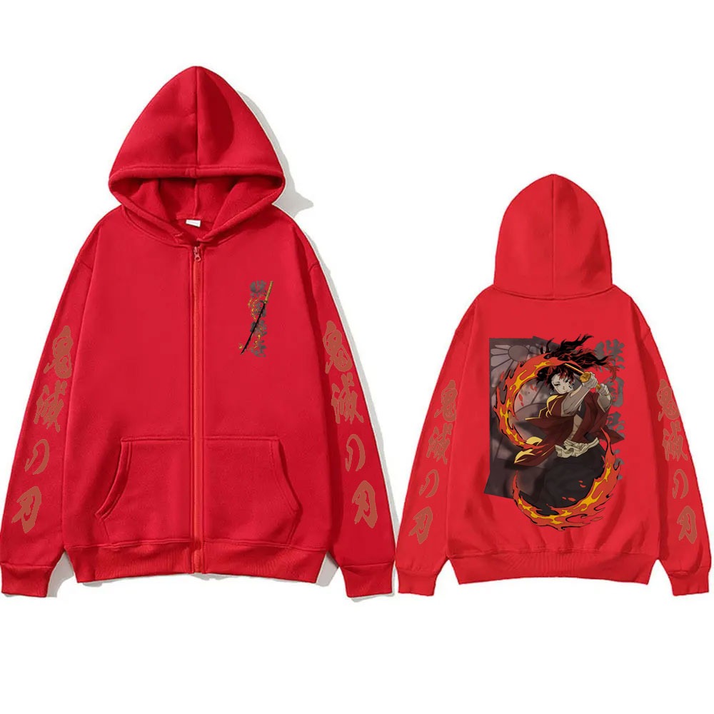 신제품 귀멸의 칼날 츠기쿠니 요리이치 굿즈 지퍼 후드티 - Women'S Fashion Zip Up Hoodies 리뷰 및 가격