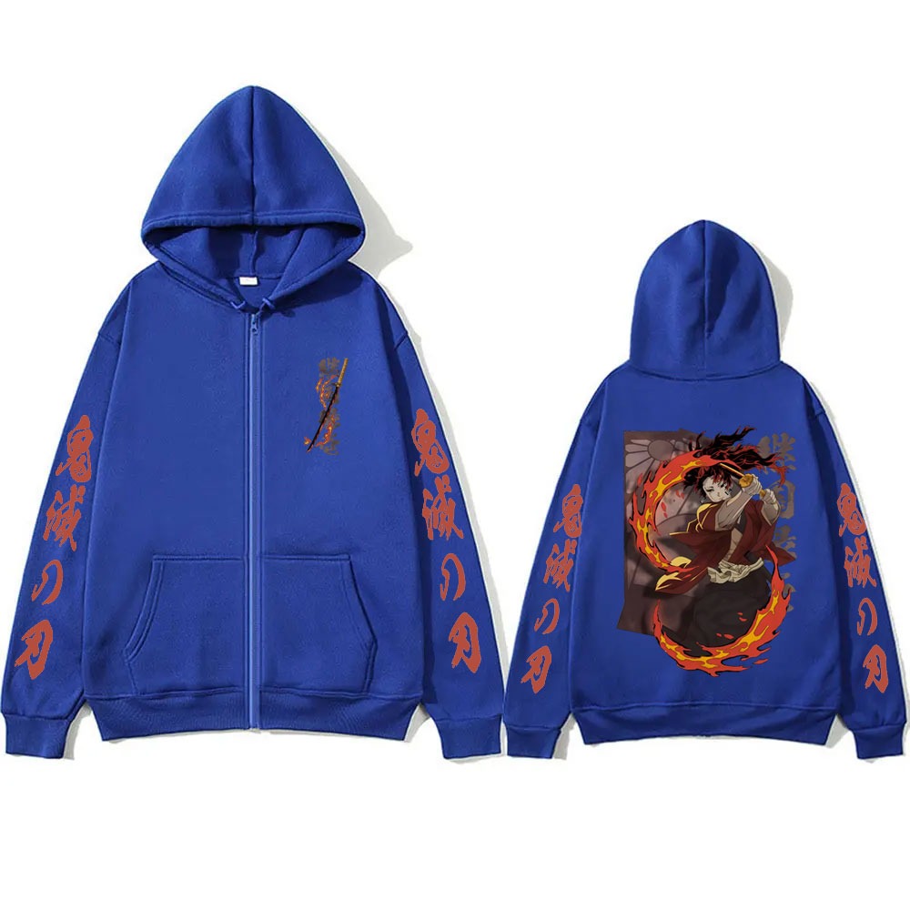 신제품 귀멸의 칼날 츠기쿠니 요리이치 굿즈 지퍼 후드티 - Women'S Fashion Zip Up Hoodies 리뷰 및 가격