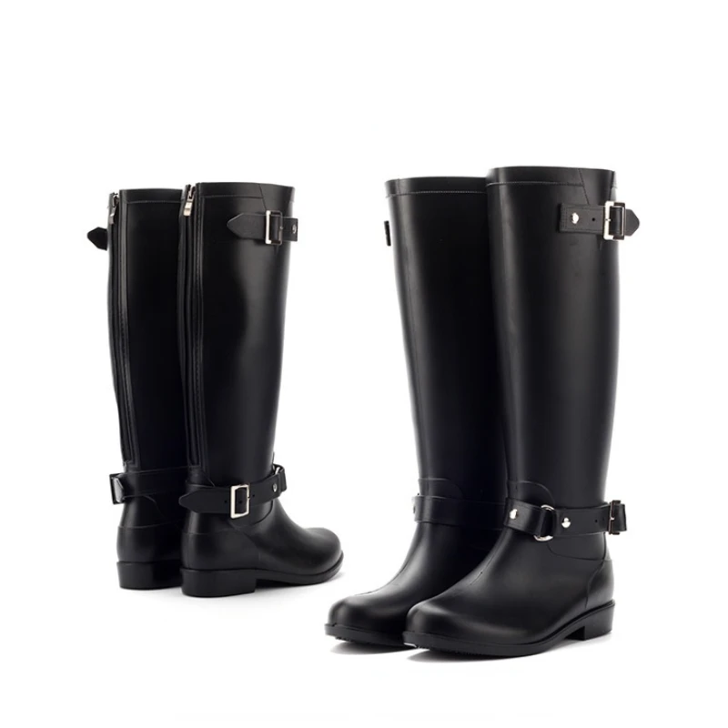 여성용 고무 장화 방수 작업 패션 뒤쪽 지퍼 라운드 토 - Women'S Fashion Rain Boots 리뷰 및 가격