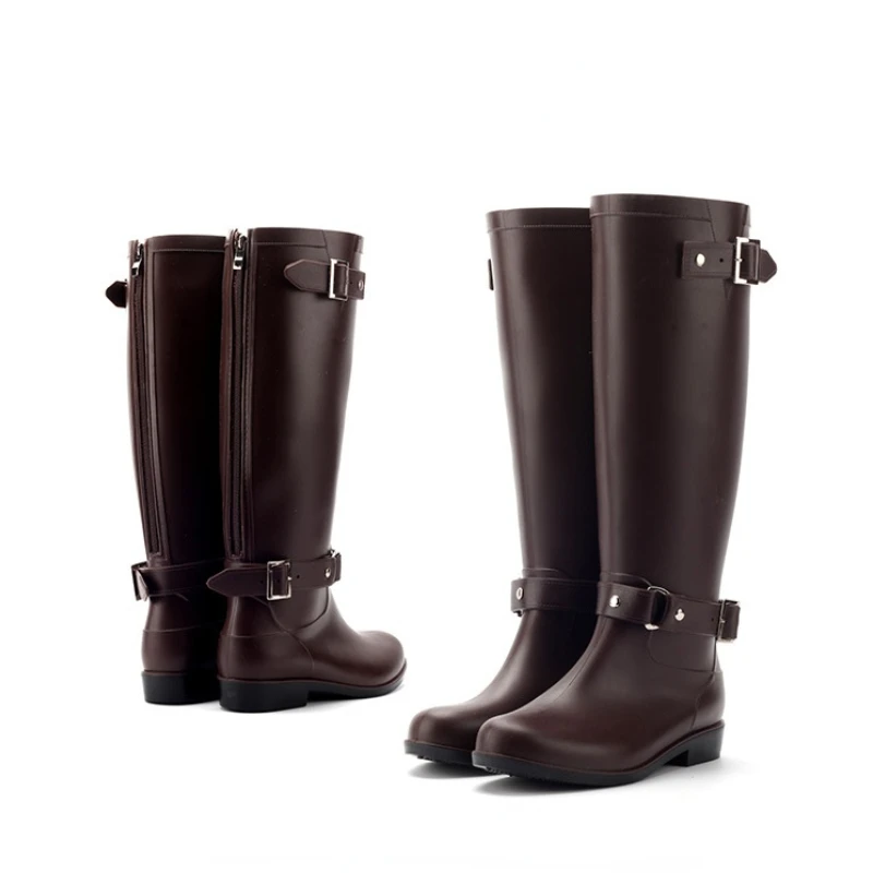 여성용 고무 장화 방수 작업 패션 뒤쪽 지퍼 라운드 토 - Women'S Fashion Rain Boots 리뷰 및 가격