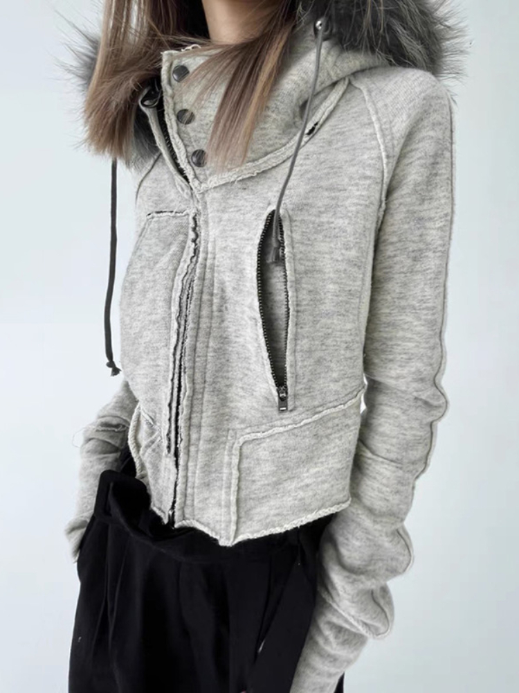 여성용 집업 스웨트 셔츠, 캐주얼 퍼 칼라 후드, 단추 - Women'S Fashion Zip Up Hoodies 리뷰 및 가격