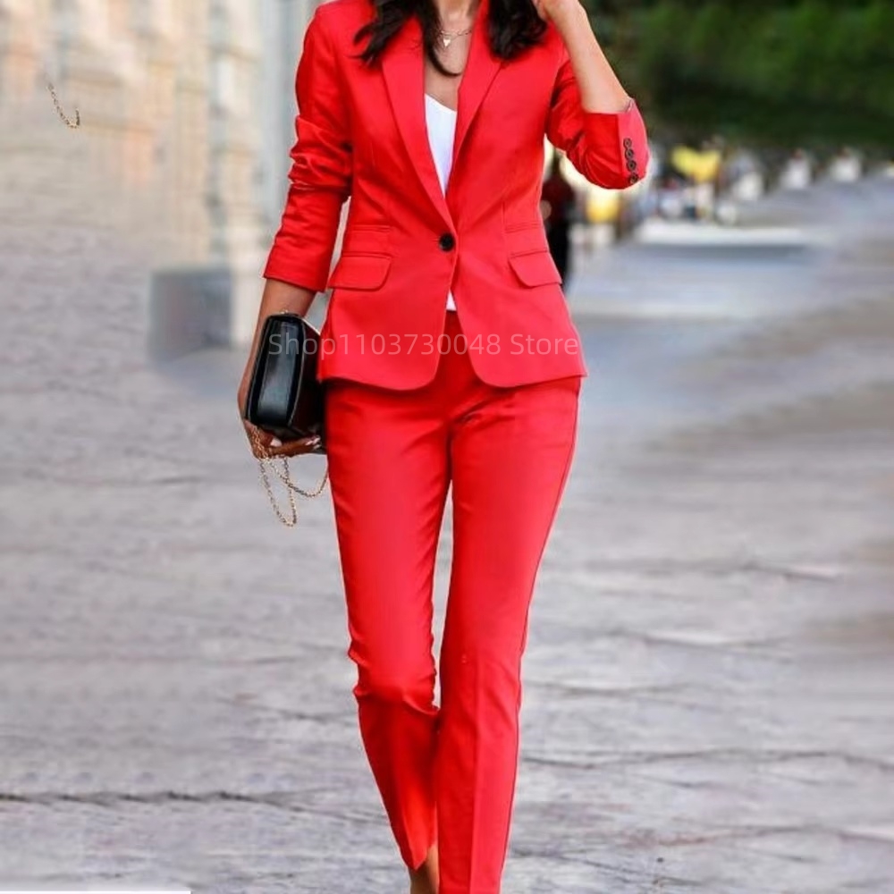 패션 오피스 여성 블레이저 및 바지 정장 세트, 화이트 - Women'S Fashion Blazer 리뷰 및 가격
