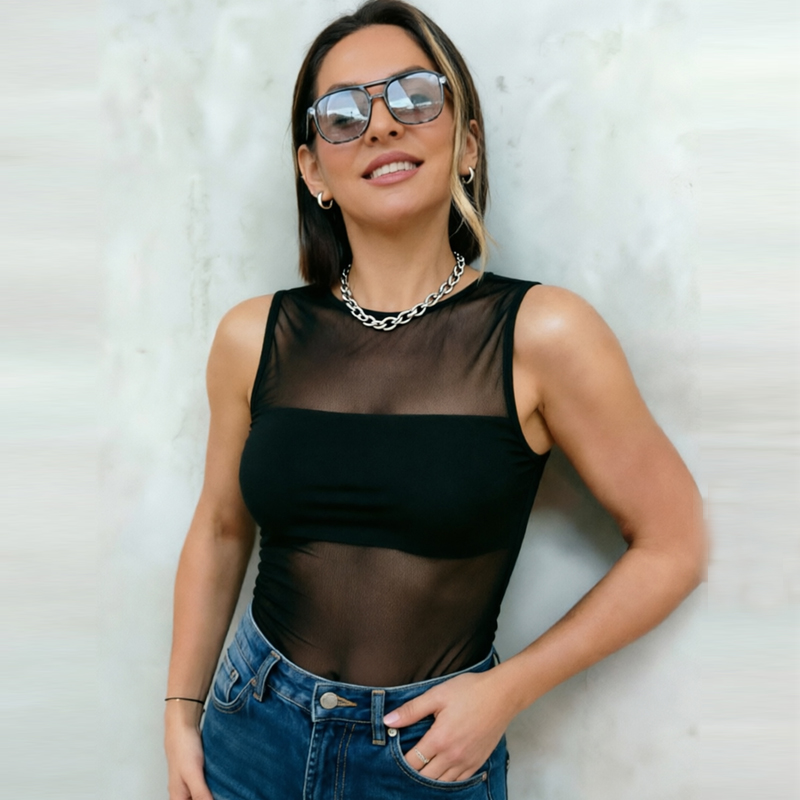 HXAO 여성용 튤 블랙 바디수트 여름 민소매 시스루  - Corset Top Boned 리뷰 및 가격
