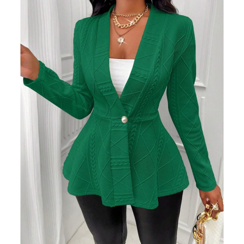 패션 우아한 딥 V넥 가디건 여성 수트 재킷 긴팔 가을 - Women'S Fashion Blazer 리뷰 및 가격
